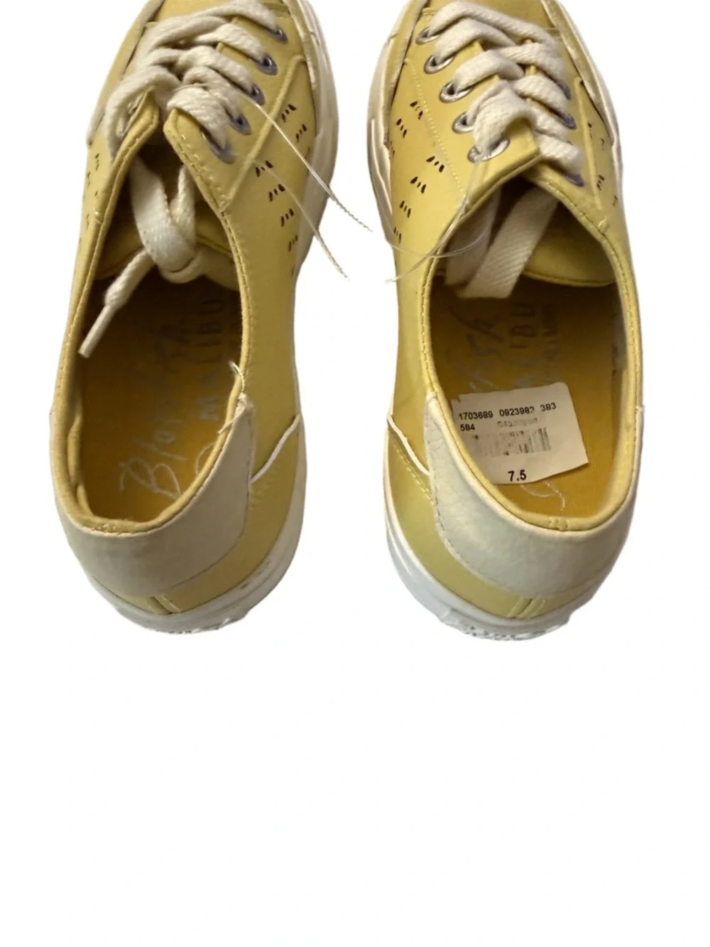 Blowfish Yellow Canvas Low-Top Sneakers